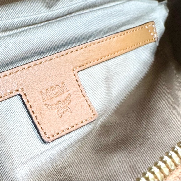 MCM Fursten Visetos Small Belt Bag In Cognac - Picture 10 of 10